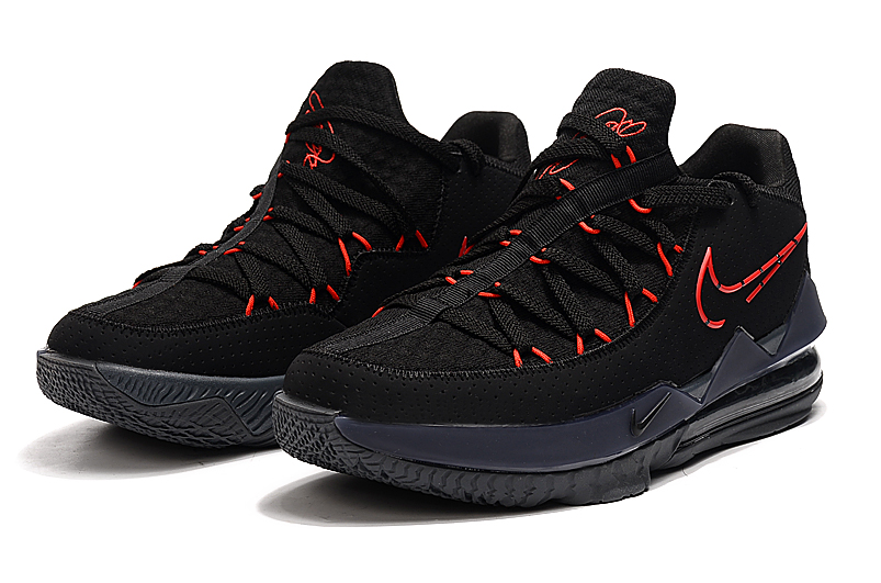 2020 Nike LeBron 17 Low Black Red Basketball Shoes - Click Image to Close